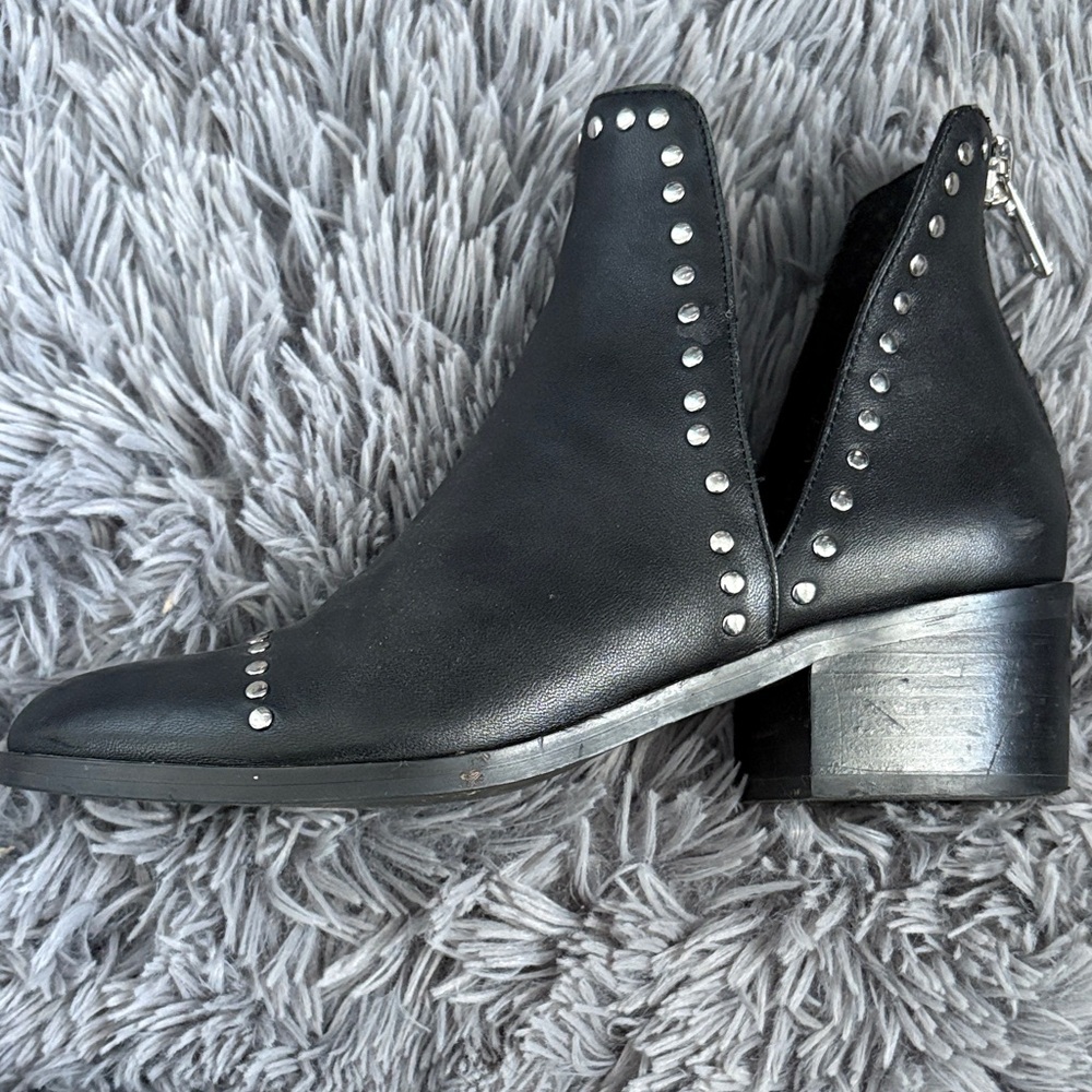 Steve Madden Black Studded Ankle Booties